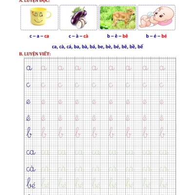 Phiếu Bài Tập Cuối Tuần Tiếng Việt 1
