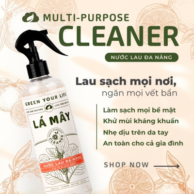 NƯỚC LAU ĐA NĂNG TÍA TÔ & CAM XANH LÁ MÂY 200 mL