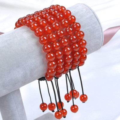 Vòng tay phong thủy đá thạch anh đỏ thiên nhiên size 10mm