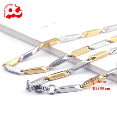 Dây chuyền nam titan cao cấp đẹp sang trọng thép không gỉ hỏa tiển trangsucpt kích cỡ 3mm PTDCNA29