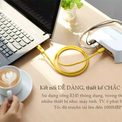 Ugreen UG11230NW103TK 1M màu Vàng Cáp mạng LAN CAT5E UPT - HÀNG CHÍNH HÃNG