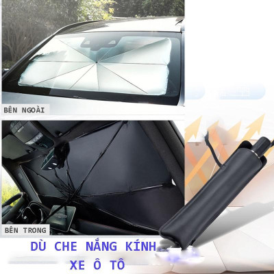 Dù che nắng kính lái xe hơi, ô tô cao cấp - Ô đa năng chắn nắng, ngăn tia UV bảo vệ nội thất xe hơi ô tô