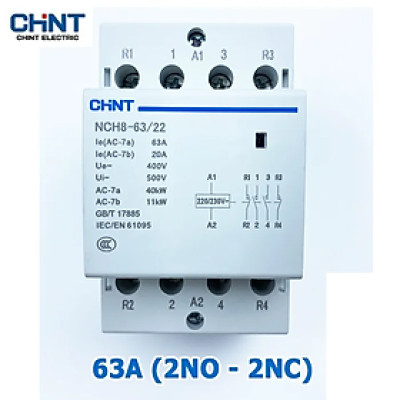 Khởi động từ contactor 4P CHINT, LW 2NO-2NC 220V 63A-100A