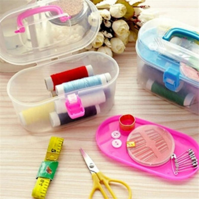 Hộp Kim Chỉ May Vá Quần Áo Xách Tay Mini Đa Năng Món Tiện Lợi Kèm Hộp Cao Cấp