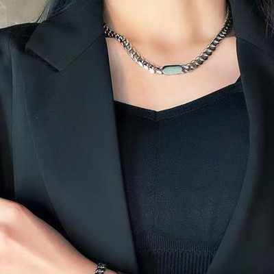 【Khắc Tên Ghi Chú】 Dây chuyền, lắc kèm tên nam nữ thép titan Khắc tuỳ chỉnh