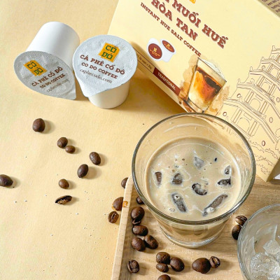 Hộp 10 gói cà phê muối Huế hoà tan Cố Đô