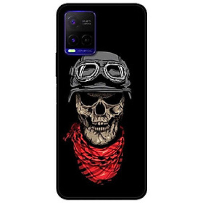 Ốp lưng dành cho Vivo Y21 - Vivo Y21s mẫu Đầu Lâu Khăn Đỏ