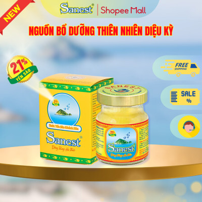 NEW [ Thùng 60 lọ] Nước Yến sào Khánh Hòa Sanest 21% - Đông Trùng Hạ Thảo