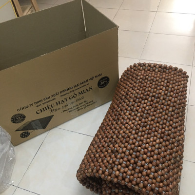 Chiếu Hạt Gỗ Hương Mộc Cao Cấp - Kích Thước 1,6mx2m hạt 1.8cm ( Mian .vn ) 