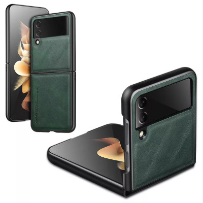 Ốp lưng dành cho Samsung Galaxy Z Flip 3 hiệu X Level lưng da chống sốc chống vân tay chống bẩn - Hàng nhập khẩu