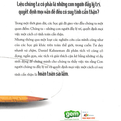 Tư Duy Nhanh Và Chậm (Tái Bản 2019) ( tặng kèm bookmark tuyệt đẹp )