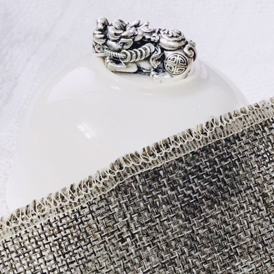 Charm bạc hình tỳ hưu bạc thái xỏ ngang kiểu 5 - Ngọc Quý Gemstones