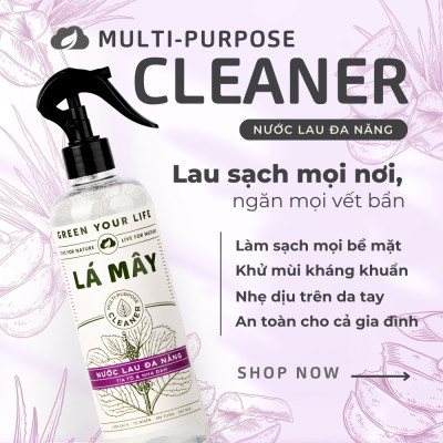 NƯỚC LAU ĐA NĂNG TÍA TÔ & NHA ĐAM LÁ MÂY 500mL