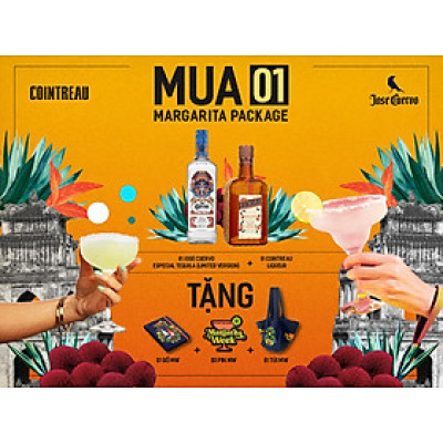 [BEST DEAL] Set rượu Cointreau & Jose Cuervo Plata - Magarita Package Limited 2024 + Quà tặng