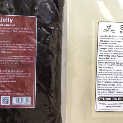 Combo 2 gói Trân Châu Đen và Trắng 3Q Sea Jelly 2 kg /Thạch 3Q Sea Jelly (ngon, dai giòn sần sật - dùng trực tiếp mà không cần nấu hay chế biến khác)