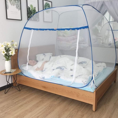 Mùng Chụp Tự Bung Cao Cấp Mộc Miên - Đỉnh Rộng 1m6x 2m