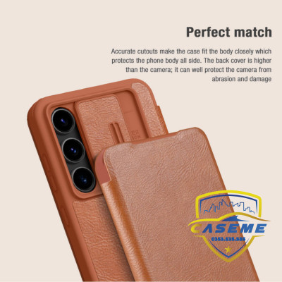 Bao Da Nillkin Qin Pro Dành Cho Galaxy S24 FE Thiết Kế Sang Trọng, Bảo Vệ Toàn Diện - Hàng Chính Hãng