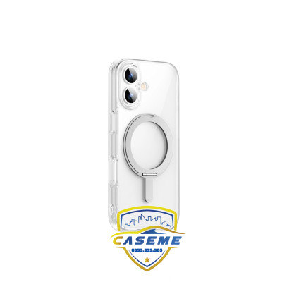 Ốp Lưng Wi wu IShield Ultra MCC-201 Cho iPhone 17, iPhone Air, iPhone 17 Pro, iPhone 17 Pro Max – Trong Suốt, Chống Sốc, Nam Châm, Giá Đỡ 360°  - Hàng Chính Hãng