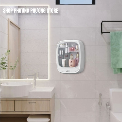 Kệ Mỹ phẩm treo tường Luxury dáng ellipse sang trọng