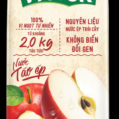 Thùng 12 hộp VFRESH Nước táo ép 100% (1Lx 12 hộp)