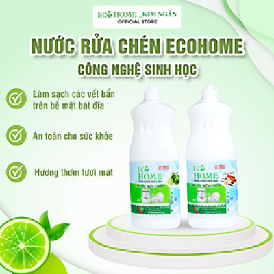 Nước Rửa Chén Công Nghệ Sinh Học ECOHOME 400g Chiết Xuất Chanh Quế Giúp Sạch Vi Khuẩn Bám Bẩn Trên Chén Đĩa