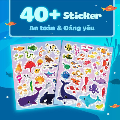 Sách - Trò Chơi Bóc Dán - Cảm Xúc Đại Dương (2 Trang Stickers) - Megabook