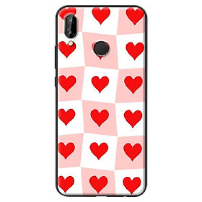 Ốp in cho Huawei Nova 3E Trái TIm Ô Vuông - Hàng chính hãng
