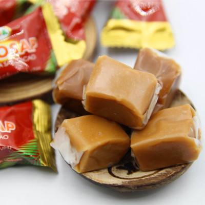 Kẹo dừa sáp VICOSAP vị cacao kẹo mềm dẻo ít đường đặc sản Trà Vinh túi 100g