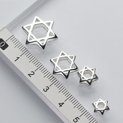 Combo charm bạc lồng hạt hình sao sáu cánh - Ngọc Quý Gemstones