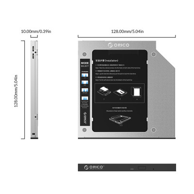 Khay Ổ cứng Laptop (Caddy Bay) mỏng 9,5mm Orico M95SS - Hàng Chính Hãng
