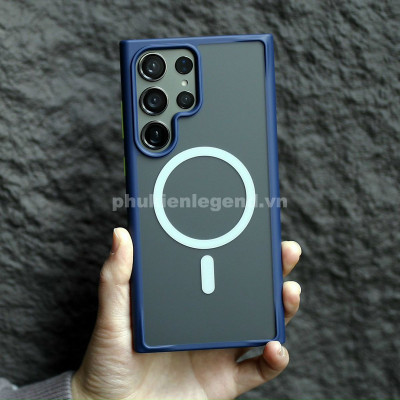 Ốp lưng nhám sạc từ tính cho Samsung Galaxy S25 Ultra | S24 Ultra | S23 Ultra hiệu Likgus PC Ultra-thin Frosted Magnetic Case - mặt lưng nhám mờ chống bám bẩn, gờ bảo vệ Camera 0.5mm - Hàng chính hãng