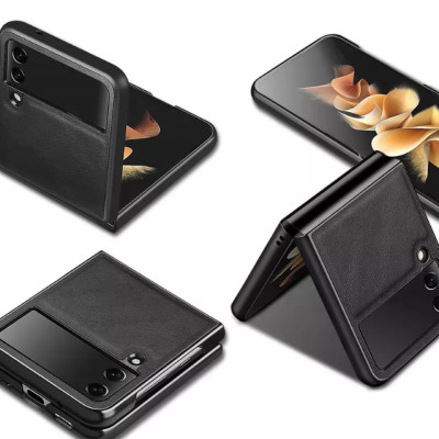 Ốp lưng dành cho Samsung Galaxy Z Flip 3 hiệu X Level lưng da chống sốc chống vân tay chống bẩn - Hàng nhập khẩu