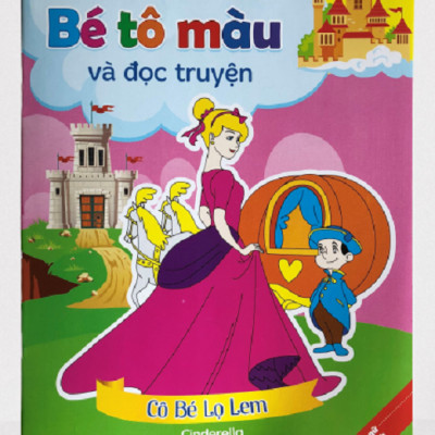Bộ 8 cuốn Bé Tô Màu Và Đọc Truyện - Sắc Màu Cổ Tích - Truyện Cổ Tích Thế Giới Song ngữ Việt Anh - Cô Bé Quàng Khăn Đỏ Cô Bé Lọ Lem Hoàng Tử Ếch Cô Bé Bán Diêm Chú Lính Chì Dũng Cảm Nàng Bạch Tuyết Và Bảy Chú Lùn Ba Chú Lơn Con Vịt Con Xấu Xí