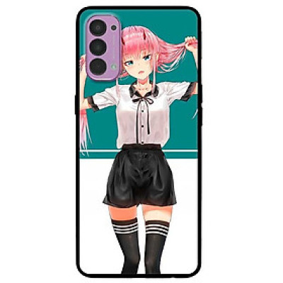 Ốp lưng dành cho Oppo Reno 4 mẫu Cô Gái Anime Tóc Hồng