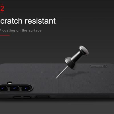 Ốp Lưng Sần chống sốc cho Samsung Galaxy A35 hiệu Nillkin Super Frosted Shield - Hàng Chính Hãng