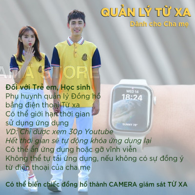 Đồng hồ gắn sim Thông minh Android Kết nối Wifi 4G Bluetooth có CHPlay camera xoay 180 mạng xã hội Za lo FB Tele xem phim giải tri choi game AMA Watch S16 Ram 2G bộ nhớ 32Gb Hàng chính hãng