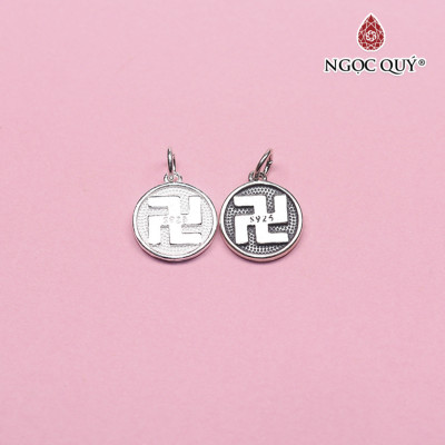 Charm bạc chữ vạn treo - Ngọc Quý Gemstones
