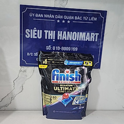 Viên rửa chén bát FINISH Quantum túi 54 viên - Hương Chanh