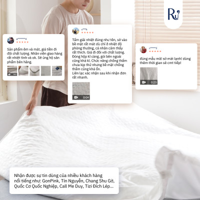 Tấm Giải Nhiệt IceGuard™ (IceGuard Pad) Ru9 | Mát Lạnh Cho Giấc Ngủ | Chiếu Điều Hòa, Êm Ái | 6 Kích Thước