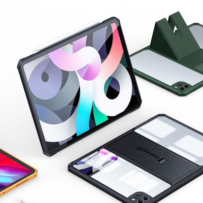 Ốp lưng chống sốc cho iPad Pro 11inch 2024 M4, iPad Pro 13inch 2024 M4, iPad Pro 11inch M1/M2, iPad Pro 12.9inch 2020/ M1 2021/ M2 2022 chính hãng XUNDD có giá đỡ 3 chế độ - Hàng chính hãng