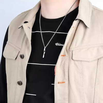 Dây chuyền nam nữ Veins Brick titan cao cấp trangsucpt thời trang rẻ đẹp thép không gỉ PTDCNA194