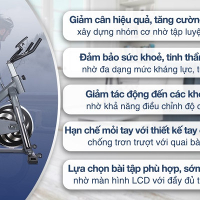 Xe đạp tập thể dục spining Airbike Sport - Hàng chính hãng
