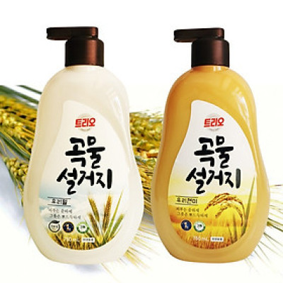 Nước rửa bát, chén ngũ cốc Terrio Aekyung Hàn Quốc tinh lúa mạch và cám gạo Hàn Quốc 750ml