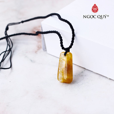 Mặt dây chuyền đá thạch anh tóc vàng - Ngọc Quý Gemstones