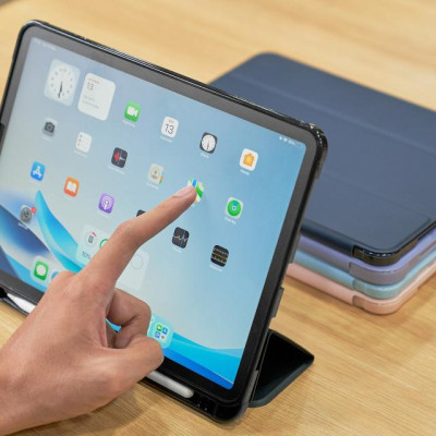 Bao da Cho IPAD Pro 11 inch M4 2024 Air 5/Air 4 10.9/ Pro 11 inch/Gen 9 8 7th 10.2/Gen 10 hiệu WIWU Classic II lưng mềm có khay bút chống sốc chống va đập - Hàng chính hãng