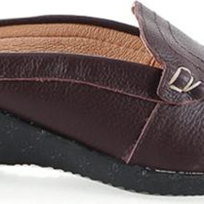 Giày Sabo Nữ Da Bò Huy Hoàng HT7937 - Nâu Đất