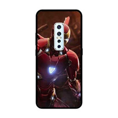 Ốp Lưng in cho Vivo V17 Pro Mẫu Người Sắt Nền Đỏ - Hàng Chính Hãng