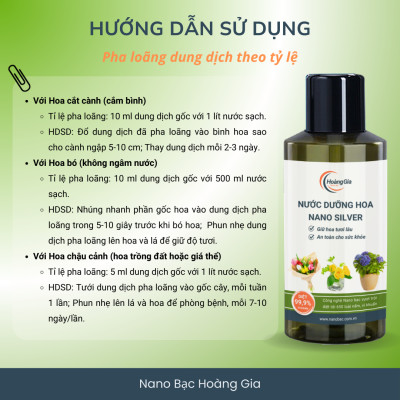 Nước Dưỡng Hoa Nano Silver Hoàng Gia Nano Bạc