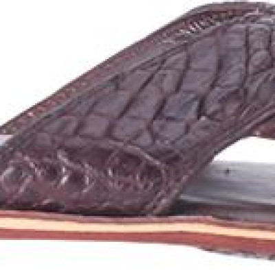 Dép Nam Da Cá Sấu Móng Tay Huy Hoàng HT7216 - Nâu Đất