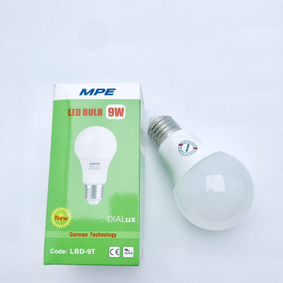 COMBO 2 ĐÈN LED BULB - ÁNH SÁNG TRẮNG - ÁNH SÁNG LIÊN TỤC TỐT CHO THỊ LỰC - 9W MPE LBD-9T